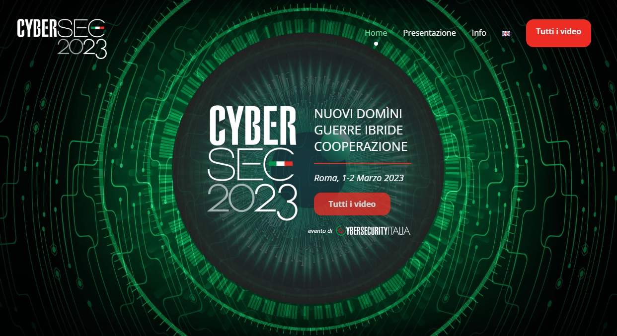 Cybersec Italia 2023 · cyber conference Rome
